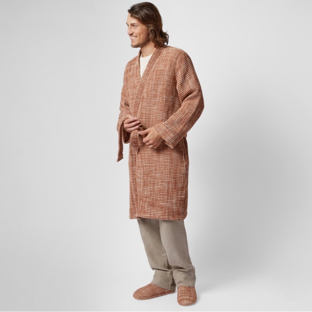 PARACHUTE Waffle Robe Terra Color - Picture 6 of 9